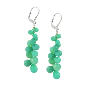 Affinity Gems Chrysophrase C. Chalcedony Dangle Earrings