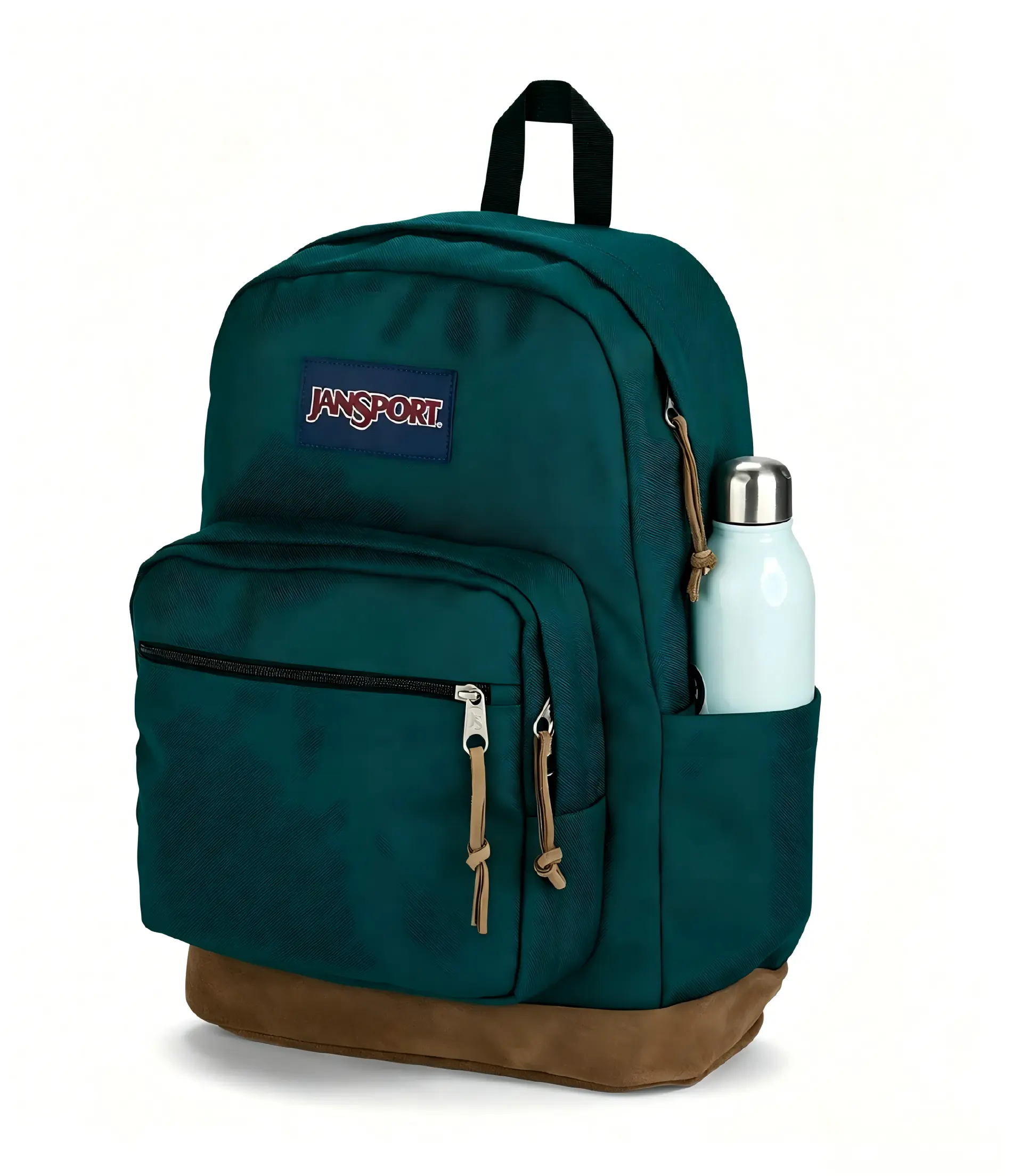 JanSport Right Pack Backpack - Durable Day Pack with High-Capacity Multi-Compartment Main Space, Built-In Water Bottle Pocket, Straight-Cut Design, 17.5 x 12.5 x 5.5 in, Deep Juniper, Sports, Unisex, Youth, Zipper