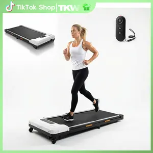 【TKW Treadmill】Low-Noise Motor – 300lbs Weight Capacity Spacious Belt Walking Pad, Dual Shock Absorption, Remote Control & Wheels for Easy Moving