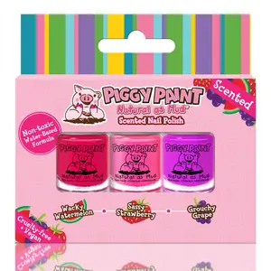Scented 3 Polish Box Set - Piggy Paint Kids Non-toxic Nail Polish