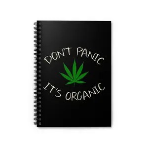 Don't Panic It's Organic Notebook - Ruled Line, THC Notebook, Custom Notebook