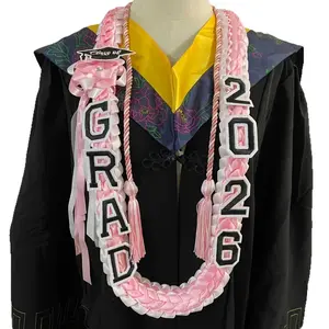 2026 Graduation Garland, Equipped with Honor Cord, Ribbon Garland, 2026 Graduation Necklace, DIY Decoration Party Supplies for High School and College Graduation