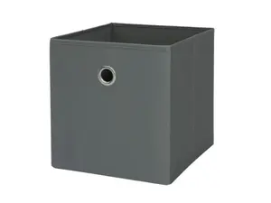 Mainstays Collapsible Fabric Cube Storage Bin Soothing Grey Organizer for Home Décor and Organization