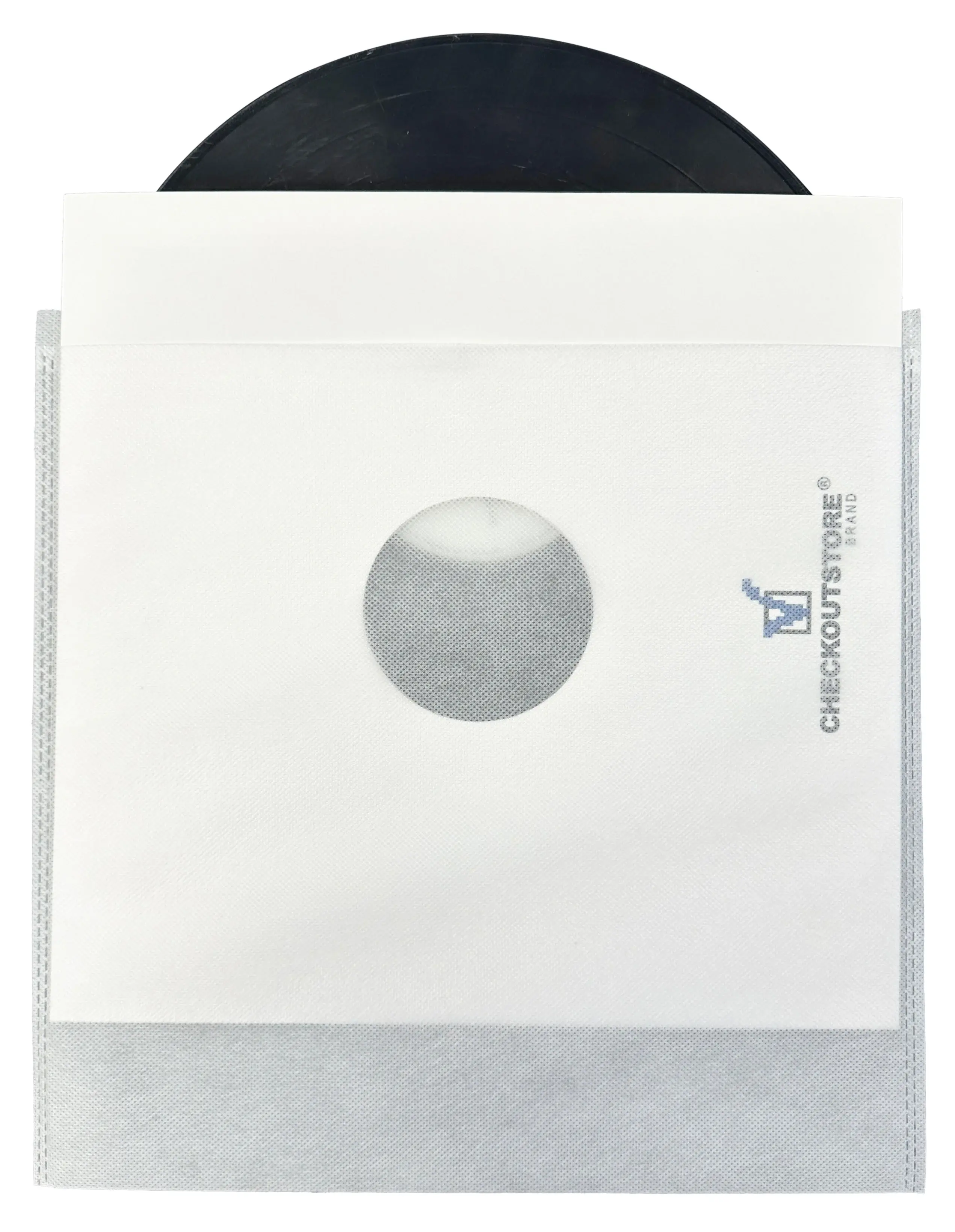 CheckOutStore White Non Woven Record Outer Sleeves for 12" LP Vinyl 33 RPM Record Albums
