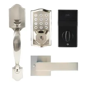 UMIK Fingerprint door lock,Smart Lock with Tuya WiFi App Control, Keypad,Code Entry, Keyless Entry Deadbolt,  Handle lock, Auto Lock, IPX6 Waterproof Front Door Lock for Home