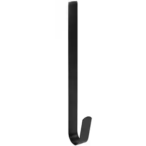 12" Wreath Hanger for Front Door,Steel Over The Door Hanger Hook,Wreath Door Hanger (Black,1)