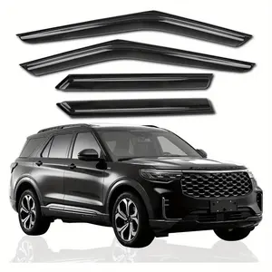 [Ford Window Deflectors] 4pcs Dark Grey Ford Rain Guards For Car Windows - Window Deflectors, Vent Visors For Ford Explorer 2020-2024
