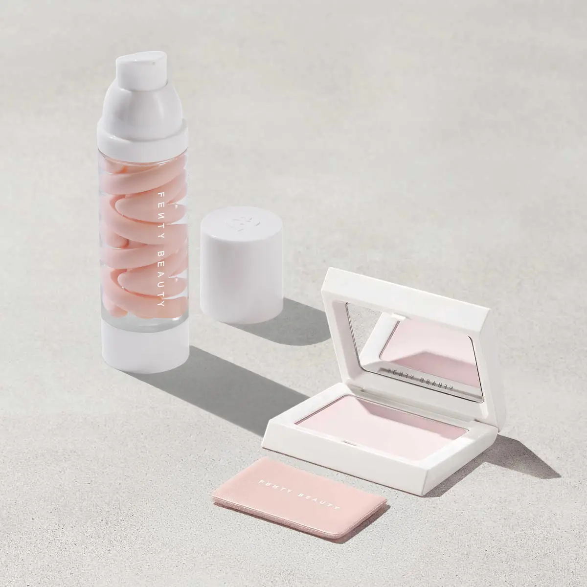 Fenty Beauty Prime + Set Essentials: Grip Trip Primer and Invisimatte Instant Setting + Blotting Powder Fenty Beauty Prime + Set Essentials: Grip Trip Primer and Invisimatte Instant Setting + Blotting Powder