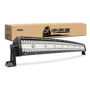 Nilight 33 Inch LED Light Bar 256 LED Chips 9860LM Curved Triple Row Spot Flood Combo High Power LED Driving Lights Off Road Lights for Trucks SUV Ute ATV Truck 4x4 Boat Underglow Car dealsforyoudays