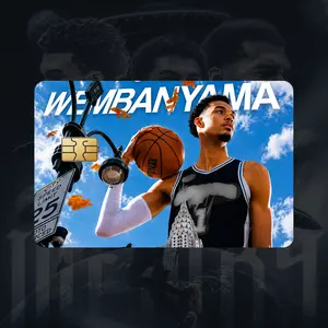 Wemby Credit Cards Skin, Basketball Merch, Sport Merch, Gift For Fans