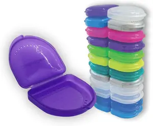 Oral care K-188 Orthodontic Retainer Case Single Slim with Vent Holes Assorted Pack of 24 Lightweight Portable Durable Snap Lock Denture Storage Box Easy Cleaning & Storage Ventilation & Durability Colorful Options & Accessories Oral Care