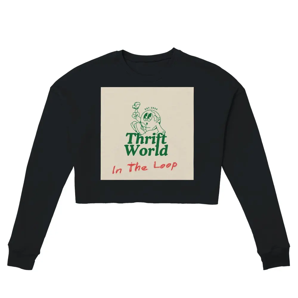 Thrift World X InTheLoop Colab Women's Cropped Sweatshirt | Bella + Canvas 7503