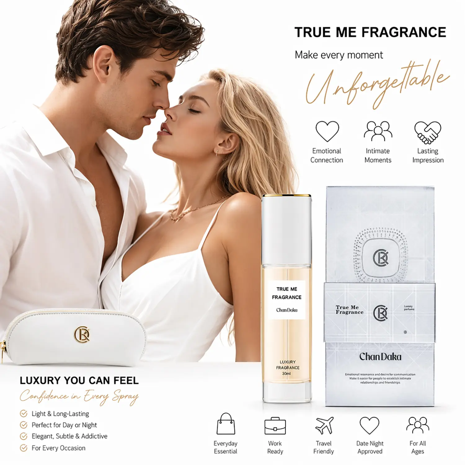 Women's Pheromone Perfume | With Pheromone Formula, Long Lasting, Floral Fruity Woody Scent | Designed for Her - Make Him Addicted & Share a Wild, Wonderful Night | Perfect National Men's Day & National Bae Day Gift Set for Her 30ml/1.0fl.oz
