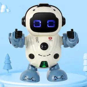 Blue Green Electric Children's Early Education Smart Robot with Light, Music, and Dance Interaction – Birthday and Christmas Gift Toy for Boys and Girls