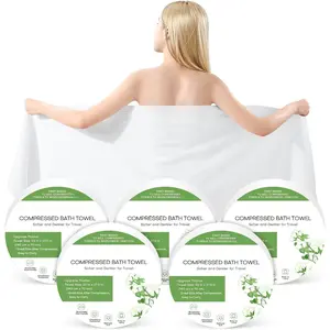 Compressed Towel Tablets Disposable Bath Towels 55''X27.5'' Large Thicken Travel Towel Shower  Towels  for Hotel Hotel Beach Camping Swimming Pet Towels