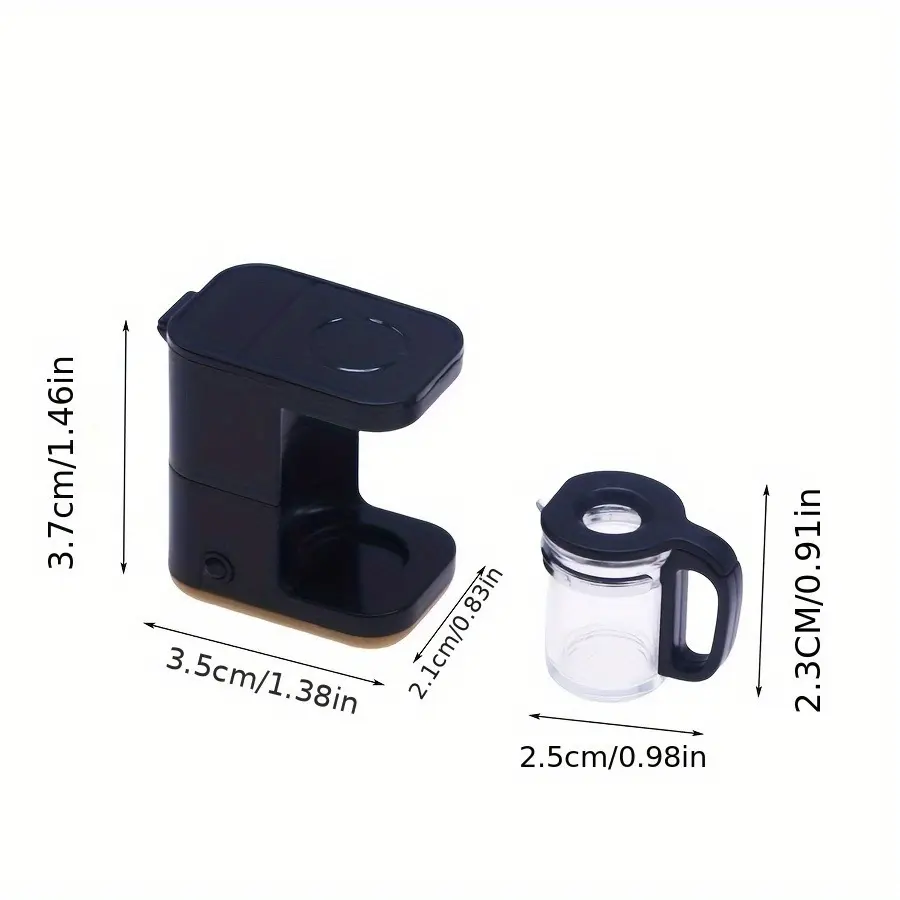 1:12 Scale Dollhouse Miniature Coffee Machine with Realistic Cup Model - Home Decor, Desk Ornament, Collectible Gift for Enthusiasts