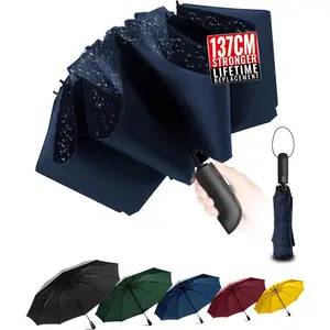 Conlun Travel Inverted Umbrella Compact Windproof- Automatic reverse Umbrellas for Rain - Folding Portable 10 Ribs Large Umbrella