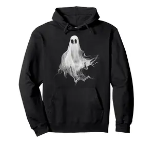Ghost Horror Spooky Spirit Scary Halloween Goth Aesthetic Pullover Hoodie
