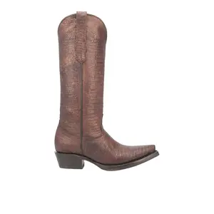 Dingo Womens Athena Lizard Snip Toe Casual Boots Mid Calf Low Heel 1-2" - Brown Dingo Womens Athena Lizard Snip Toe Casual Boots Mid Calf Low Heel 1-2" - Brown