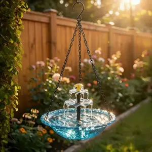 1pc Bird Water Dispenser And Bathing Station, Hummingbird Feeder, Bird Nectar Feeder, Bird Feeder, Bird Outdoor Garden Decoration, Bird Water Dispenser, Bird Feeding Station, Suitable For Outdoor Gardens And Courtyards, Attracts Various Birds