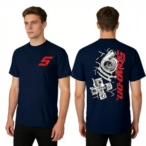 100% Cotton Unisex Snap-On Turbo Piston T-Shirt - Black Tee with Small Front Snap-On Logo and Back Graphic of Turbocharger and Pistons, Brand Snap-On, Mechanic Style, Unisex T-Shirt, Casual Wear, Gift for Car EnthusiastsHumor Design for Men Women - Casual