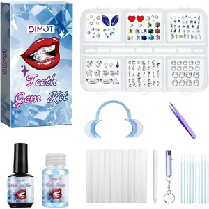 Tooth Gems Kit for Teeth Gems Kit with Light,190 Tooth DIY Gem Kit Tooth Jewelry Gems Kit 2025 New for Man&Women