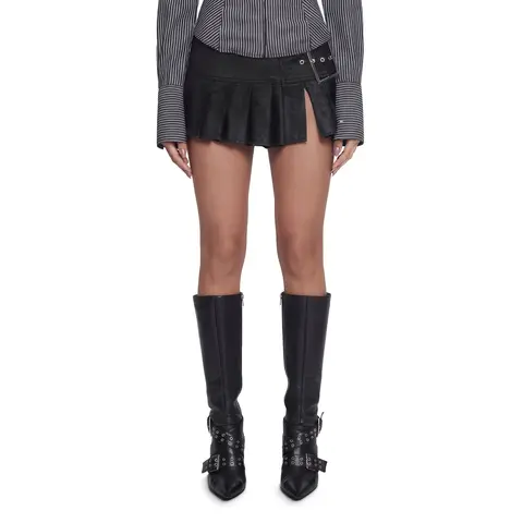 Viral Takeover Mini Skirt - Black