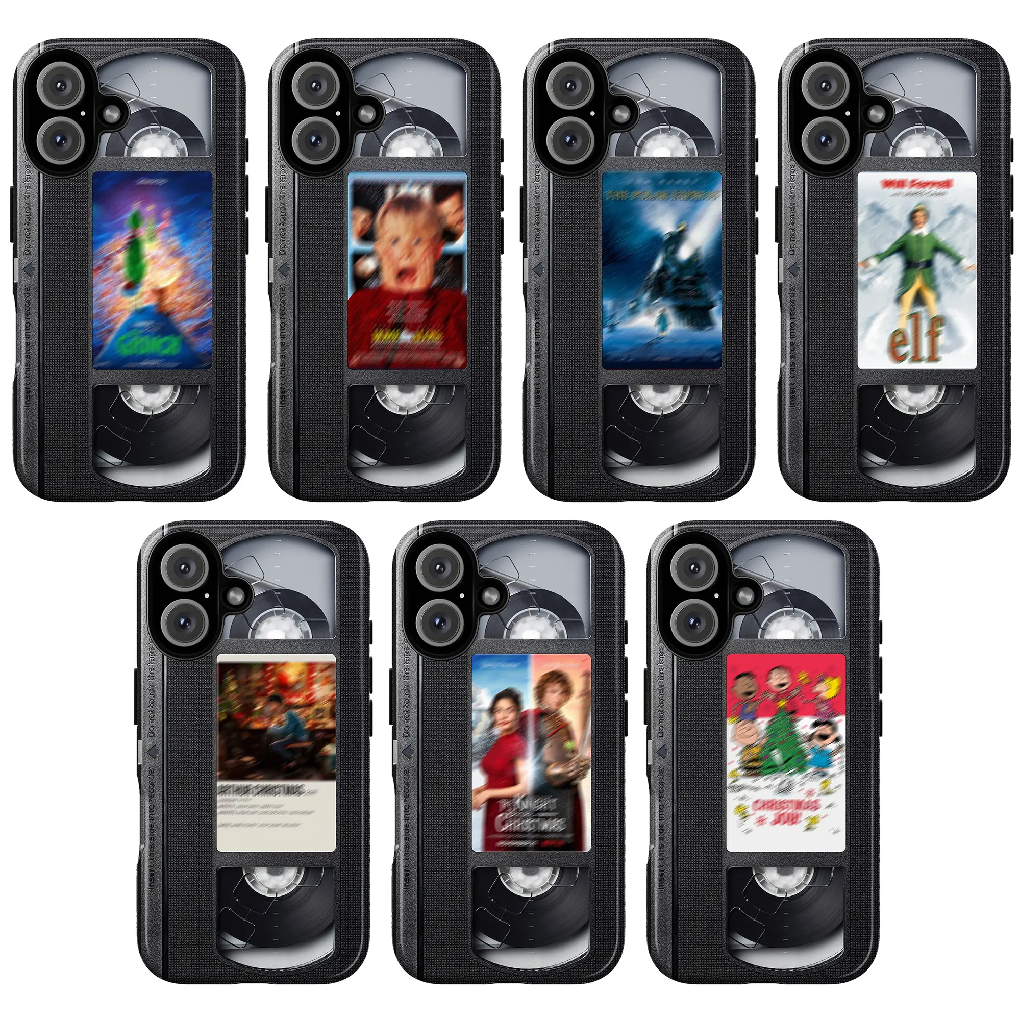 Retro Christmas Movies VHS Phone Case, Christmas Moives Phone Case for iPhone 17 16 15 14 13 12 11 Promax Plus Pro & SS S22-S25 Plus Ultra, Holidays Xmas Tough Case, Perfect Gift for Film Lovers, Gift for her - him