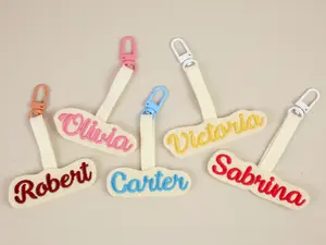 Personalized Bag Tag, Embroidered Backpack Name Tag, Custom Tag Name, Luggage Tag for Kids, Back to School Gifts for Kids, Customized Gift