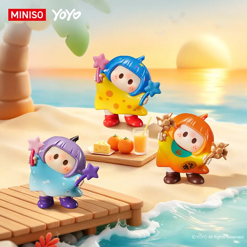 MINISO Tilted Head Series S2 YoYo Sealed Blind Box, Kawaii Mini Figure, Collectible Desk Decor, Gift for Girls Collectors
