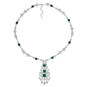 Royal Opulence Crystalline Necklace Emerald