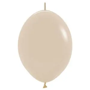 6" Link-O-Loon Sempertex White Sand Balloons 50 Bag #54461