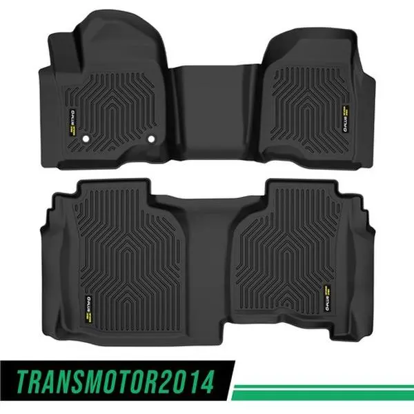 G-PLUS Motor Interior Fit For 19-2025 Chevrolet Silverado/Sierra 1500 Double Cab TPE Footwell Mats