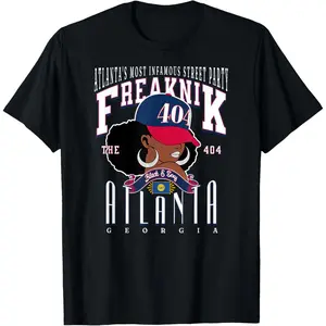 100%cotton Freaknik Atlanta 404 Black Pride Heritage T-Shirt