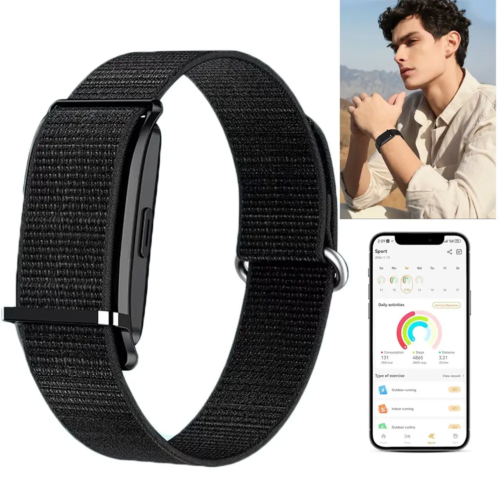 Sport Smart Bracelet for Men/Women ,Multiple Sport Modes Fitness Tracker, Adjustable Strap,IP68 Waterproof, 140Mah Battery ,Ultra-weight Wearable,Free APP, Sleep Tracking, Compatible for Android and IOS Phones