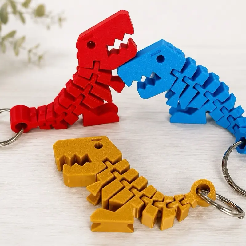 Articulated Dinosaur Skeleton Keychain | 3D Printed Dino Keychain | Fidget Keychain | Sensory Toy | Backpack Charm | Gift for Dinosaur Lover| back to school
