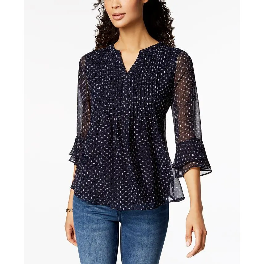 Printed Pintuck Top, Created for Macy's