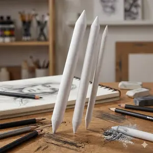 Professional Blending Stick Set: Smudge-Proof Tools with Non-Slip Grip for Sketching, Shading & painting. Portable Artist Kit for Sketchbook Journaling and Art Projects.