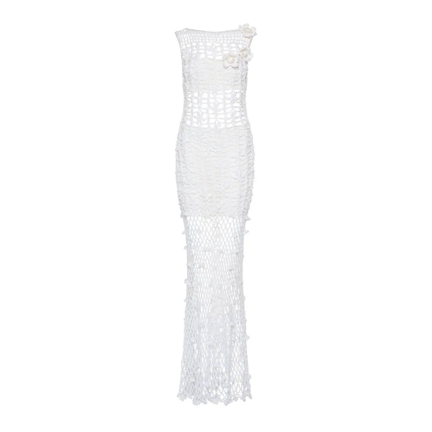 White Vanilla Handmade Maxi Crochet Dress