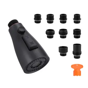 WOWOW Kitchen Faucet Spray Head Oil Rubbed Bronze, 3-Function Kitchen Sink Spray Nozzle with 9 Adapters, Kitchen Faucet Head Replacement