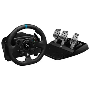 Logitech G923 Racing Wheel and Pedals for Xbox Series X|S, Xbox One and PC featuring TRUEFORCE up to 1000 Hz Force Feedback, Responsive Pedal, Dual Clutch Launch Control, and Genuine Leather Wheel Cover Xbox|PC Wheel Kit