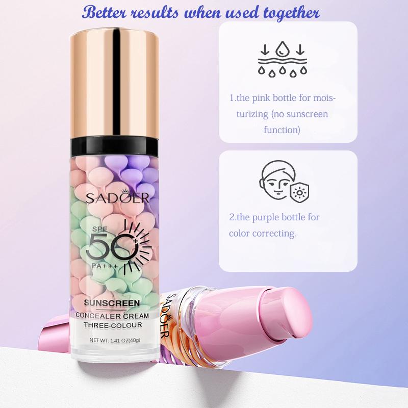 3 In 1 Face Primer, Transparent makeup base, hydrating and smoothing, evens skin tone, blurring effect, sheer natural finish