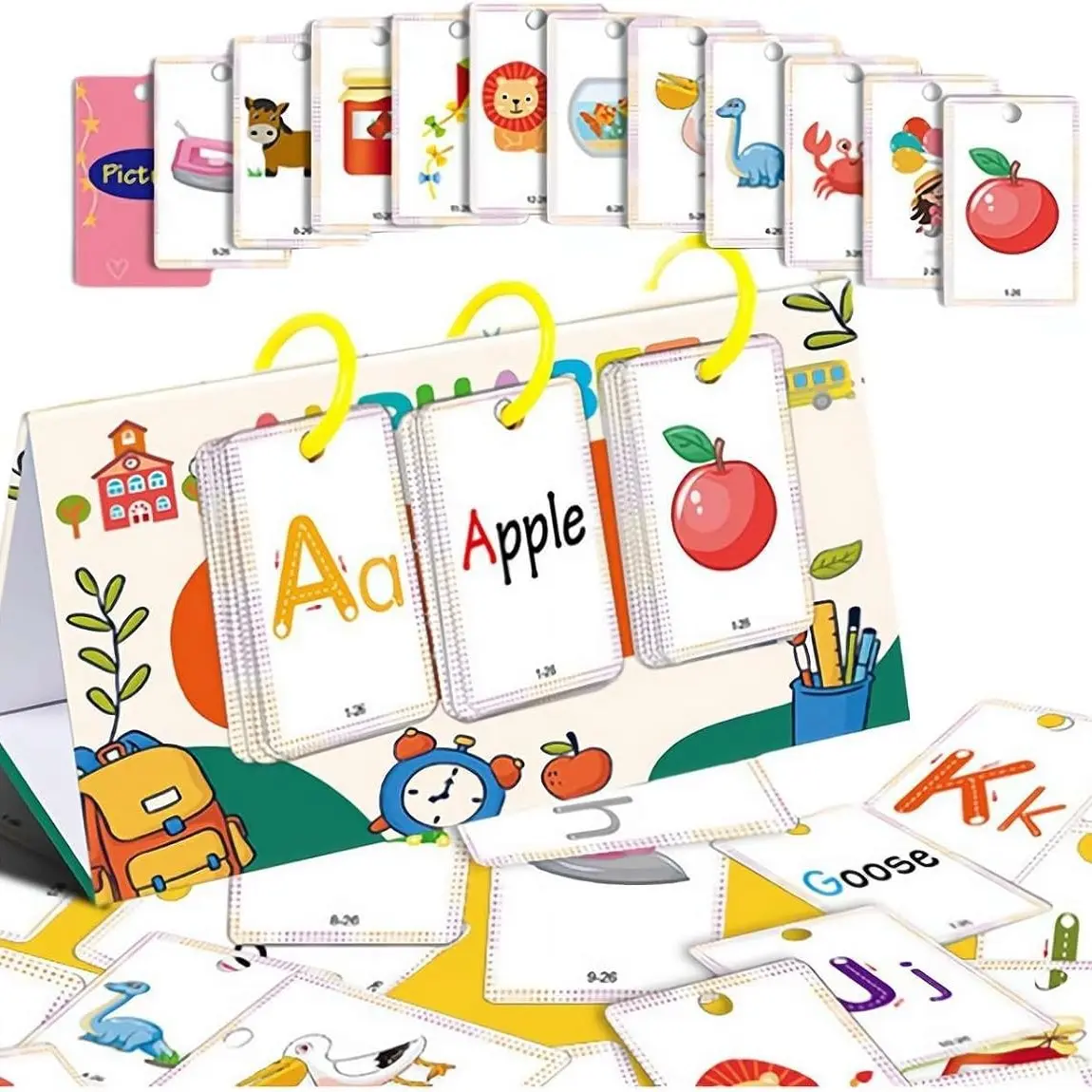 Kids Learning Calendar Set, Alphabet Learning Pocket Chart, Phonics Cvc Word Games, Addition & Subtraction Flash Cards, Puzzle Pocket Chart, Vocabulary Flashcards, Bilingual Flash Cards