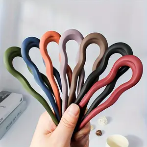 1pc U Shaped Hair Pins Matte Hair Styling Clips French Bun Hair Sticks Hairdressing Tools For Women Girls