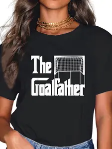 100% Cotton The Goalfather Dad Soccer Goalkeeper Goalie Coach Footballer T-Shirt