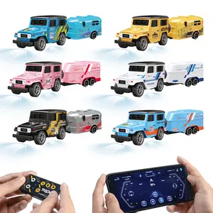 (Buy a drift car, get aUnicorn Outdoor Water Sprinkler Toys free!) 1/64 Mini RC Car, App & Remote Control, 2.4GHz High-Speed Racing Car, 3-Speed Adjustable, USB Rechargeable, LED Lights, Desktop Toy, Indoor Outdoor Play, Birthday Christmas Gift for Kids