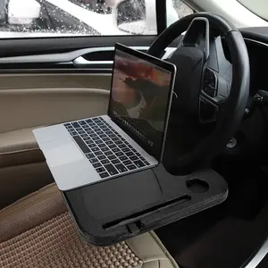DIBMS Steering Wheel Tray - Food Tray for Eating & Laptop Holder Vehicle Travel Accessories, Front Seat Desk Car Organizer, Compatible with Honda, Jeep, Nissan, Ford, Truck & Van Interiors