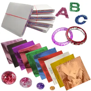 10 Colorful Imitation Gold Foil Sheets, 100 Sheets Perfect for Craft Projects, Diy Painting Supplies, Create Unique Gradient & Mixed Effects