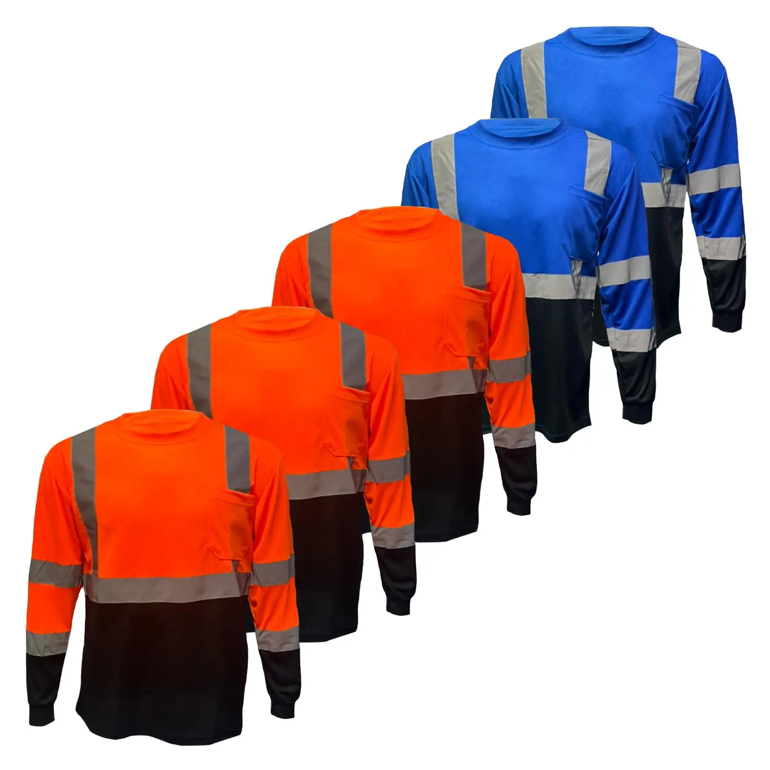 3 ORANGE 2 BLUE WITH BLACK BOTTOM HALF