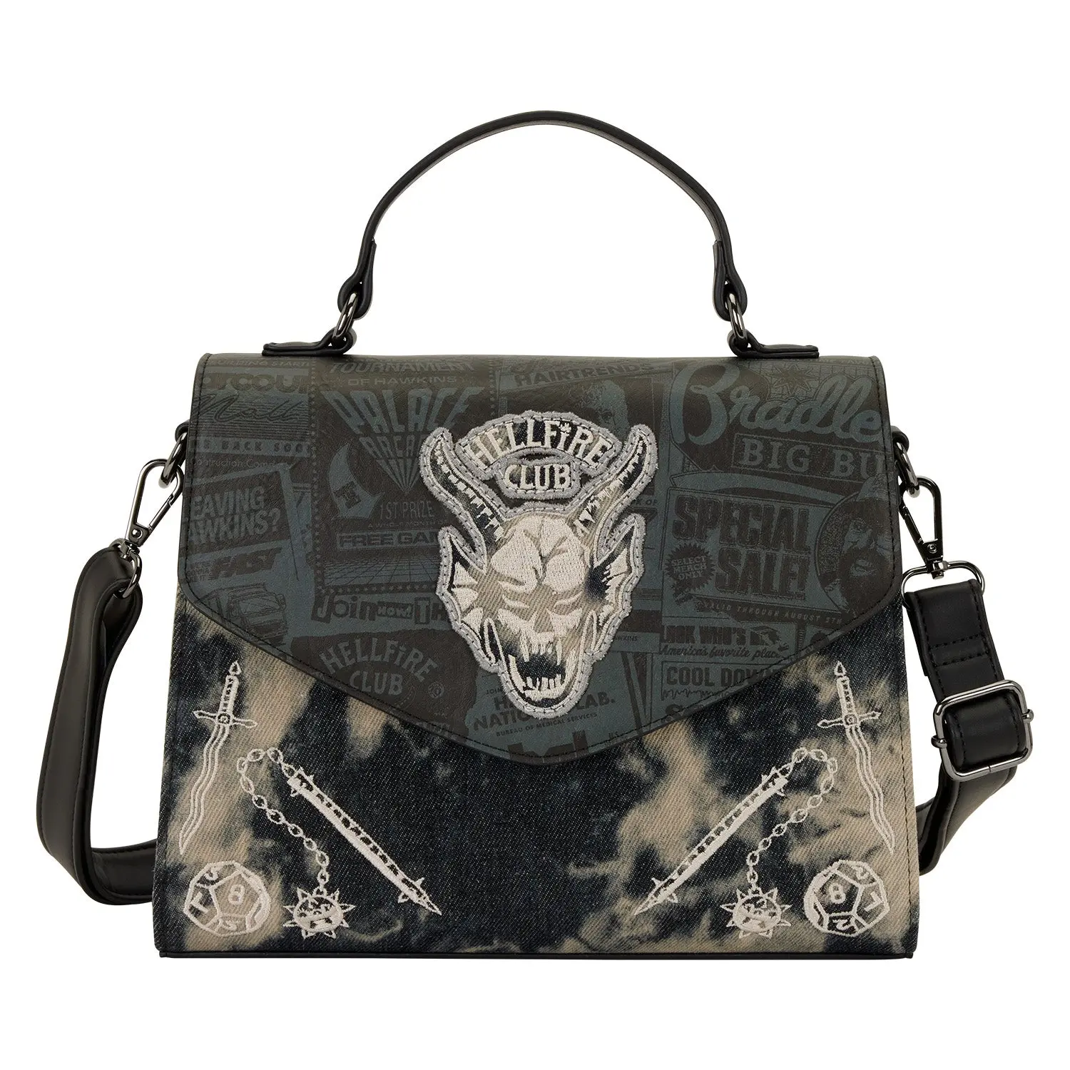 Stranger Things 5 Hellfire Club Netflix Loungefly Crossbody Bag
